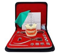 YTUK Dental Endodontic Rubber Dam Kit,Rubber Dam Punch Board Practice Tool With Frame Punch Clamps Dental Instruments,Dental Clip Tool Set With 28 Teeth Model Positioning Plate Clamps Frames.