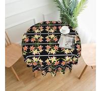 YTUOPWE A bouquet of lilies in full bloom Pattern Round Decorative Tablecloth 60 in for Indoor and Outdoor Dining, Parties, Weddings