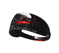 YTUOPWE An arrow through the heart Picture Elastic Exercise Headband Sports Head Tie for Men and Women, Soft, Quick-Dry