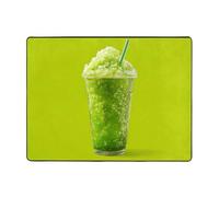 YTUOPWE Anti-slip floor mat carpet 63x48in Refreshing Green Smoothie Picture good water absorption suitable for kitchen, bathroom and living room