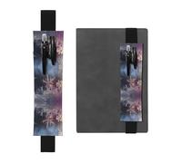 YTUOPWE Black Winter ice Crystal Picture PVC Leather Pencil case Bookmark 2-in-1 Anti Slip Storage Essential for Travel Accounts