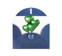 YTUOPWE Blue Holiday greeting check blank card and pearl beautiful blank note block Let hope fly Picture