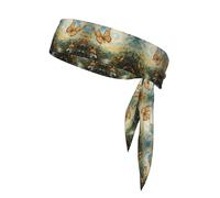 YTUOPWE Chasing butterflies in summer Picture Sports Head Tie Headband for Men and Women, Soft & Breathable Moisture Wicking Athletic