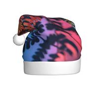 YTUOPWE Colorful tree shadows Picture Christmas Hat for Adult material is soft and lightweight