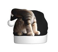 YTUOPWE Curious kitten Picture Christmas Hat for Adult material is soft and lightweight