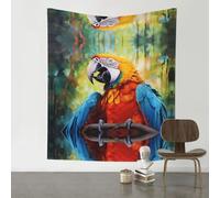 YTUOPWE Decoration Tapestry 60x51in Dumb parrot. Picture Soft, Durable, Skin Friendly, Lightweight Wall Hanging for Indoor & Outdoor Use