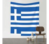 YTUOPWE Decoration Tapestry 60x51in Greek flag Picture Soft, Durable, Skin Friendly, Lightweight Wall Hanging for Indoor & Outdoor Use