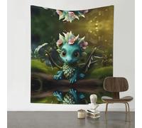 YTUOPWE Decoration Tapestry 60x51in Magical little menglong Picture Soft, Durable, Skin Friendly, Lightweight Wall Hanging for Indoor & Outdoor Use