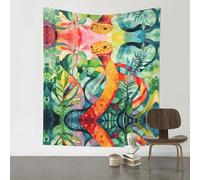 YTUOPWE Decoration Tapestry 60x51in oil painting of a snake Picture Soft, Durable, Skin Friendly, Lightweight Wall Hanging for Indoor & Outdoor Use