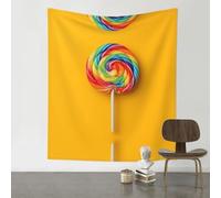 YTUOPWE Decoration Tapestry 60x51in Rainbow Lollipop Picture Soft, Durable, Skin Friendly, Lightweight Wall Hanging for Indoor & Outdoor Use