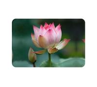 YTUOPWE Doormat floor mat 16x24in budding lotus Picture water-absorbent Anti-slip, for front doors, entrances, and bathrooms