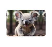 YTUOPWE Doormat floor mat 16x24in Cute Koala Picture water-absorbent Anti-slip, for front doors, entrances, and bathrooms