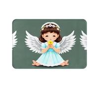 YTUOPWE Doormat floor mat 16x24in Cute little angel Picture water-absorbent Anti-slip, for front doors, entrances, and bathrooms