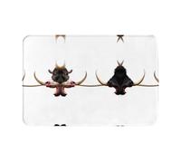 YTUOPWE Doormat floor mat 16x24in Fierce bullfight Picture water-absorbent Anti-slip, for front doors, entrances, and bathrooms