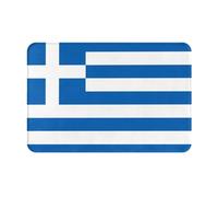 YTUOPWE Doormat floor mat 16x24in Greek flag Picture water-absorbent Anti-slip, for front doors, entrances, and bathrooms