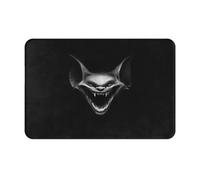YTUOPWE Doormat floor mat 16x24in Laughing Bat Picture water-absorbent Anti-slip, for front doors, entrances, and bathrooms