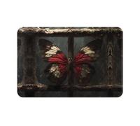 YTUOPWE Doormat floor mat 16x24in The Imprisoned Butterfly Picture water-absorbent Anti-slip, for front doors, entrances, and bathrooms