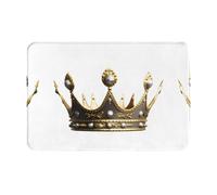 YTUOPWE Doormat floor mat 16x24in The King's Crown Picture water-absorbent Anti-slip, for front doors, entrances, and bathrooms