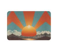 YTUOPWE Doormat floor mat 16x24in the sun shines brightly Picture water-absorbent Anti-slip, for front doors, entrances, and bathrooms
