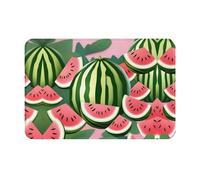 YTUOPWE Doormat floor mat 16x24in Watermelon in midsummer Picture water-absorbent Anti-slip, for front doors, entrances, and bathrooms