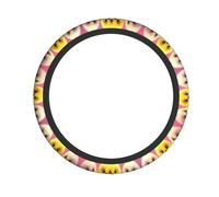YTUOPWE Dumb Chick Picture Steering Wheel Cover for Women and Men Durable, Non-Slip, Elastic, Easy to Install, for Sedans, SUVs, ATVs, Trucks
