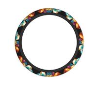 YTUOPWE eggshell coloring Picture Steering Wheel Cover for Women and Men Durable, Non-Slip, Elastic, Easy to Install, for Sedans, SUVs, ATVs, Trucks