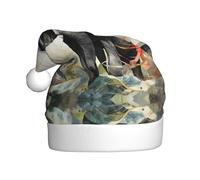 YTUOPWE Elephants in the Forest Picture Christmas Hat for Adult material is soft and lightweight