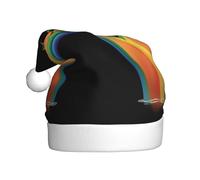 YTUOPWE Fairies dancing on the rainbow Picture Christmas Hat for Adult material is soft and lightweight