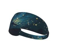 YTUOPWE Flash Firefly Picture Elastic Exercise Headband Sports Head Tie for Men and Women, Soft, Quick-Dry