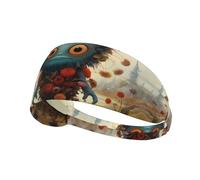 YTUOPWE Flower picking monster Picture Elastic Exercise Headband Sports Head Tie for Men and Women, Soft, Quick-Dry