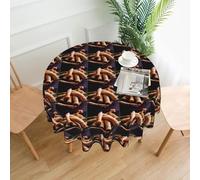 YTUOPWE Fresh bamboo shoots Pattern Round Decorative Tablecloth 60 in for Indoor and Outdoor Dining, Parties, Weddings