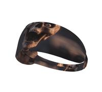 YTUOPWE Funny skull expression Picture Elastic Exercise Headband Sports Head Tie for Men and Women, Soft, Quick-Dry