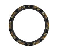 YTUOPWE Gold, silver and jewelry Picture Steering Wheel Cover for Women and Men Durable, Non-Slip, Elastic, Easy to Install, for Sedans, SUVs, ATVs, Trucks