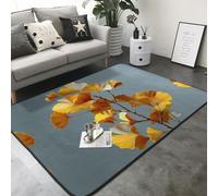 YTUOPWE Golden Ginkgo Biloba Picture Carpet 80x58 in Area Rug for Living Room, Office, Coffee Table, Bed, Balcony - Soft, Fluffy, Water Absorbent, Durable