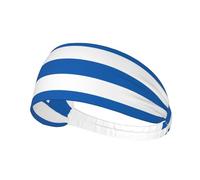 YTUOPWE Greek flag Picture Elastic Exercise Headband Sports Head Tie for Men and Women, Soft, Quick-Dry