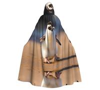YTUOPWE Halloween adult hooded cape Little penguin learning to walk Picture comfortable and soft with large brim suitable for dances parties and gatheringss