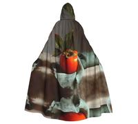 YTUOPWE Halloween adult hooded cape Persimmon on a scarf Picture comfortable and soft with large brim suitable for dances parties and gatheringss