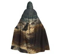 YTUOPWE Halloween adult hooded cape Sea lions on the coast Picture comfortable and soft with large brim suitable for dances parties and gatheringss