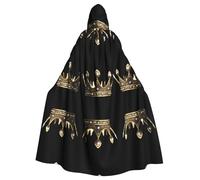 YTUOPWE Halloween adult hooded cape The King's Crown Picture comfortable and soft with large brim suitable for dances parties and gatheringss