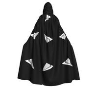 YTUOPWE Halloween adult hooded cape The plane carrying dreams Picture comfortable and soft with large brim suitable for dances parties and gatheringss