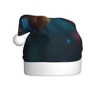 YTUOPWE Hummingbirds in the Morning Picture Christmas Hat for Adult material is soft and lightweight