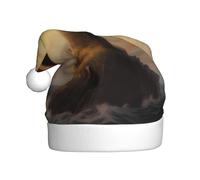 YTUOPWE Little sparrow flying to the lighthouse Picture Christmas Hat for Adult material is soft and lightweight