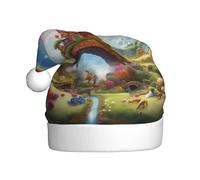 YTUOPWE Little World Under the Rainbow Picture Christmas Hat for Adult material is soft and lightweight