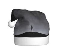 YTUOPWE Looking up at the stars Picture Christmas Hat for Adult material is soft and lightweight