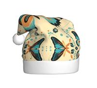 YTUOPWE mass dance of butterflies Picture Christmas Hat for Adult material is soft and lightweight