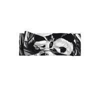 YTUOPWE Panda black and white drawing Picture Baby Bow Headband - Soft, Skin-Friendly, and Stretchy Polyester Headband for Infants 0-6 Months