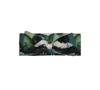 YTUOPWE Panda on lotus leaf Picture Baby Bow Headband - Soft, Skin-Friendly, and Stretchy Polyester Headband for Infants 0-6 Months