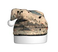 YTUOPWE Paper Airplanes and Birds Picture Christmas Hat for Adult material is soft and lightweight