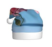 YTUOPWE Paper airplanes in flowers Picture Christmas Hat for Adult material is soft and lightweight