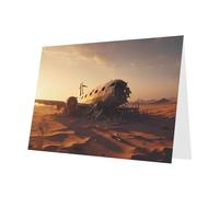 YTUOPWE Pink Holiday greeting check blank card and pearl beautiful blank note block Plane wreckage Picture